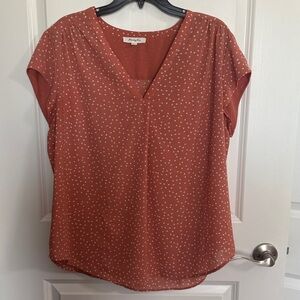 Rust Polka Dot Blouse